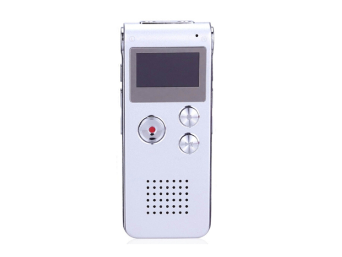 Gravador De Voz Digital Para Palestras, Reuniões, Entrevistas, Mini Fita Portátil Dictafone De 8gb Com Reprodução, Usb, Mp3 Yizhood (prata)
