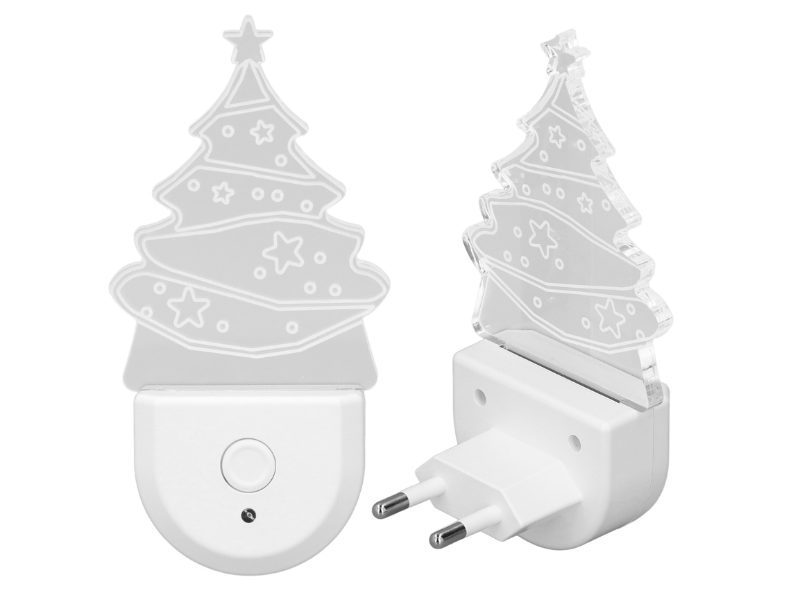 Luz Noturna Led de Árvore de Natal Rgb Plug And Play Sensor