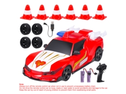 Mali carro de Controle Remoto Policial, Carro de Derrapagem 4wd com Luzes, Presente de Aniversário para Crianças Meninos Meninas, Vermelho