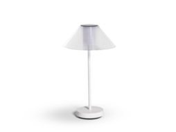 Candeeiro De Mesa Led Portátil Para Exterior Com Bateria Usb Recarregável Metal Katuma Branco