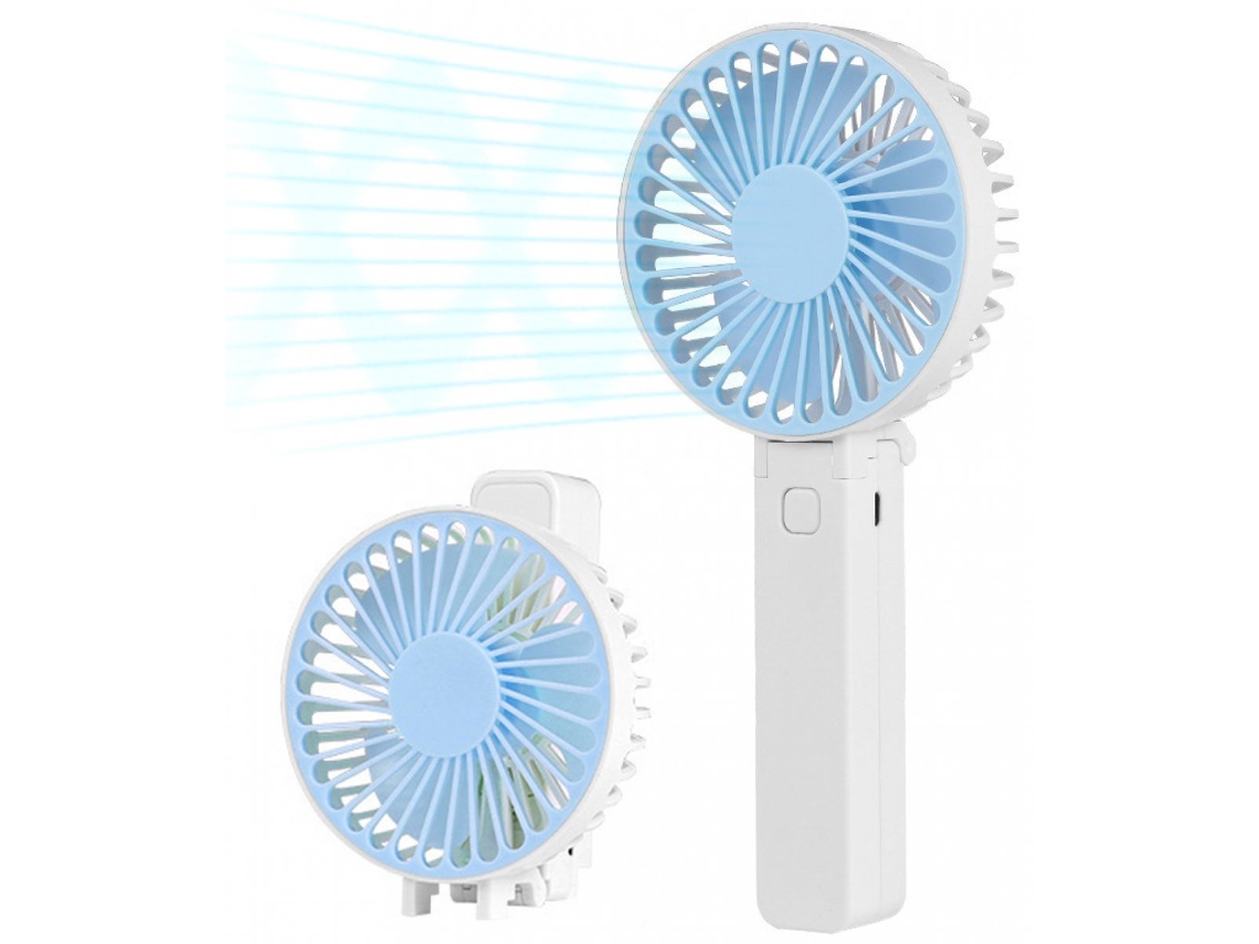 Ventilador De Mão - Mini Ventilador - Recarregável - Três Modos - Pequeno Ventilador Portátil Com Usb (azul)