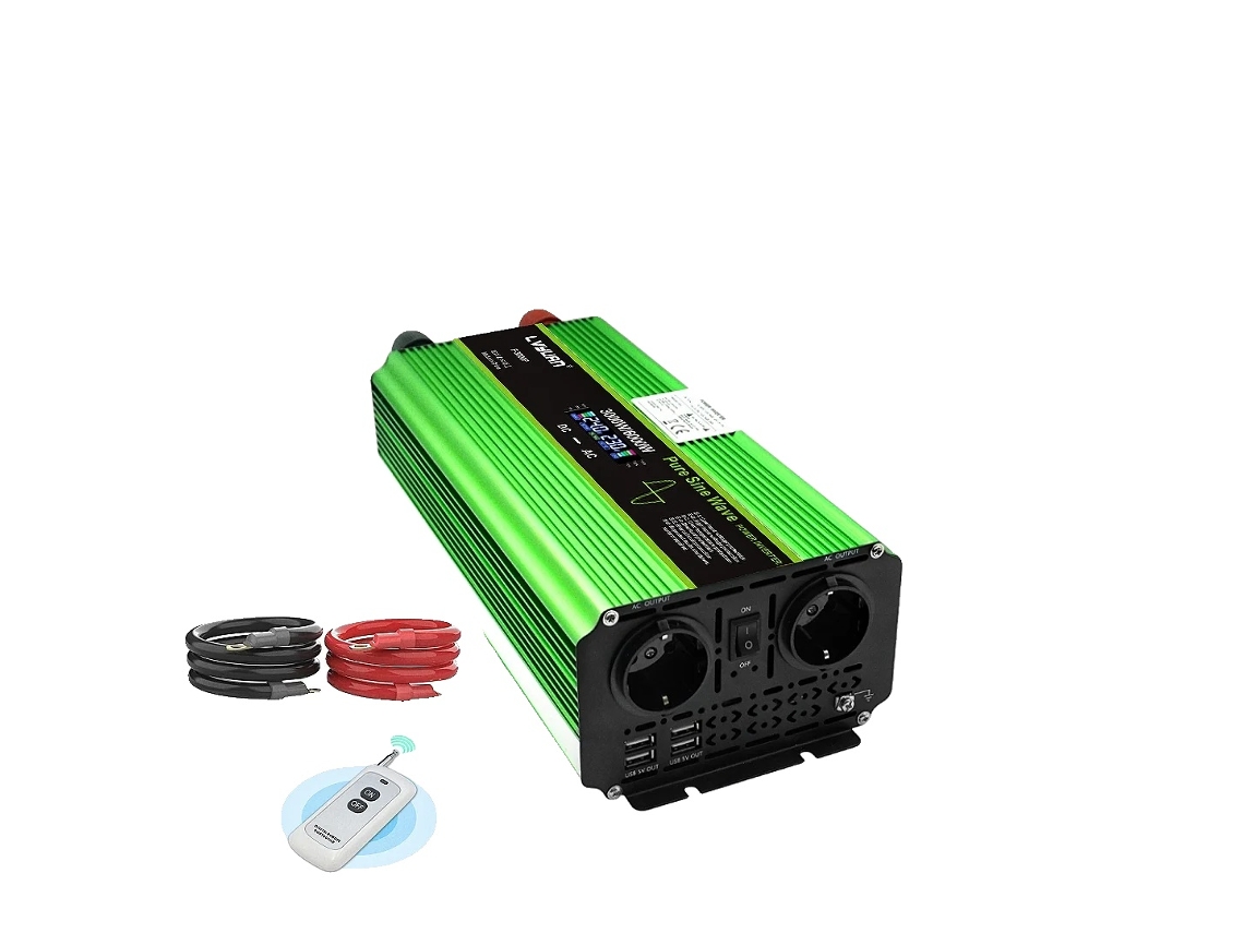Inversor De Onda Senoidal Pura, Capacidade De Controle Remoto, 6000w Pico Ue-a, Dc12v-a