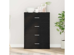 Vidaxl Buffet Carvalho Preto 60 X 31 X 84 Cm Derivados De Madeira