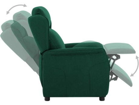 Poltrona  Elétrica Reclinável (Verde Escuro - Tecido - 68 x 98 x 100 cm)