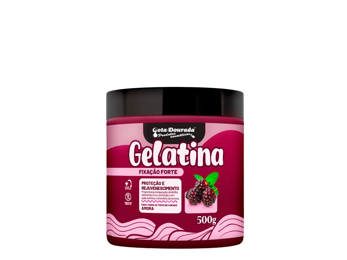 Gelatina de Amora Fixação Forte 500g GOTA DOURADA