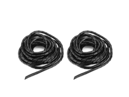 Pacote Com 2 Protetores De Cabo Espirais Em Pp, Acessórios Para Proteção Cabos, Manga Preta 12mm-aquaforge