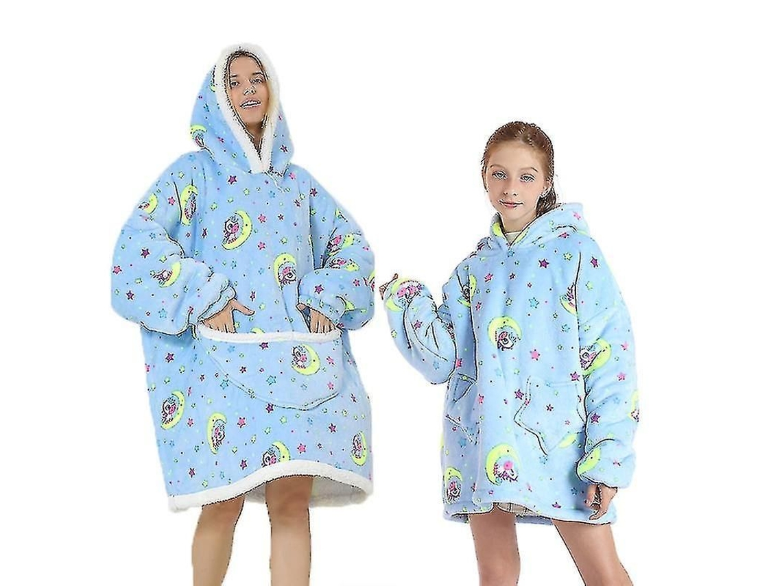 2026 manta Sherpa Plush Fleece Sudadera com Capuz para Menina Roupa de Casa Abacate Tamanho Familiar