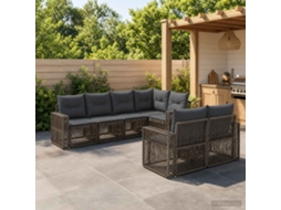 Vidaxl Conjunto De Sofá De Jardim 7 Unid. 7-número De Lugares