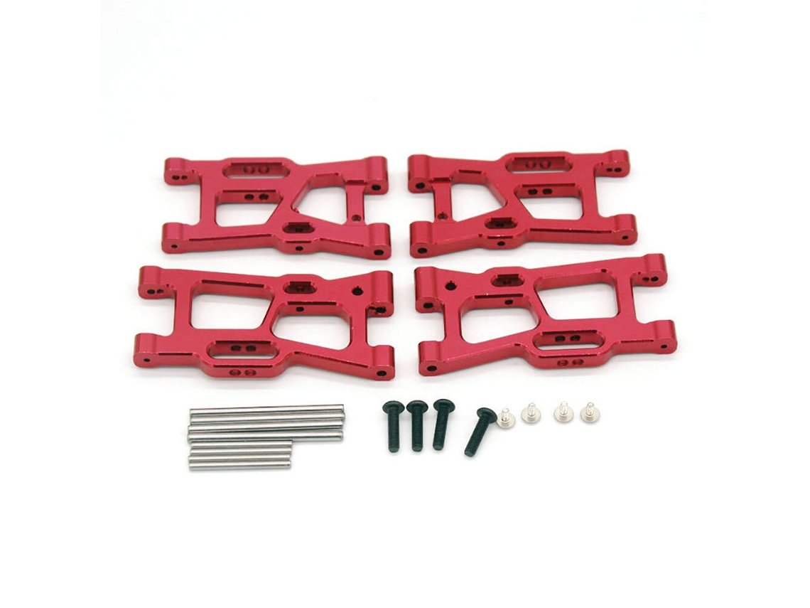 Braço Suspensão Dianteiro e Traseiro Inferior Metal Reforçado Azul Celeste P/ Wltoys 124008 124010 144001 1/12 1/14 Carros Rc Peças Reposição MDUG