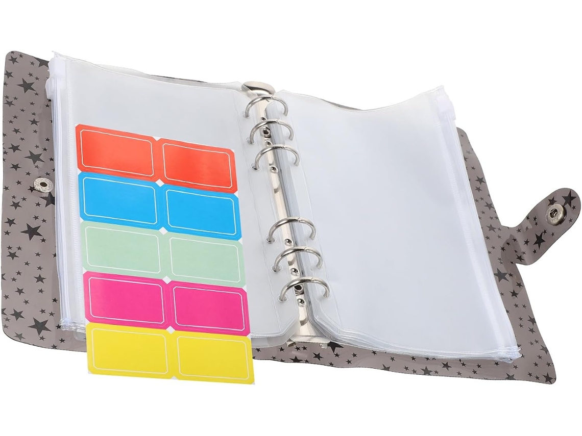 Planner de Orçamento, Pasta com Envelopes e Livro de Contabilidade, Organizador Portátil, Design Elegante e Bolsas