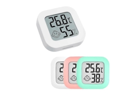 Termômetro E Higrômetro Digital Lcd Compacto De Alta Precisão Com Três Peças