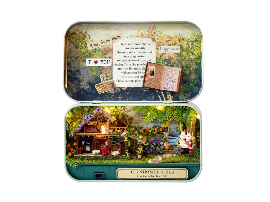 Laxiscreed Caixa De Bonecas Miniatura Artesanal Com Tema Rural Para Decoração E Diy