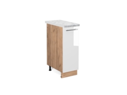 Móveis de cozinha Fame-Line, 30 cm, Mármore PT, Branco Alto Brilho, Vicco