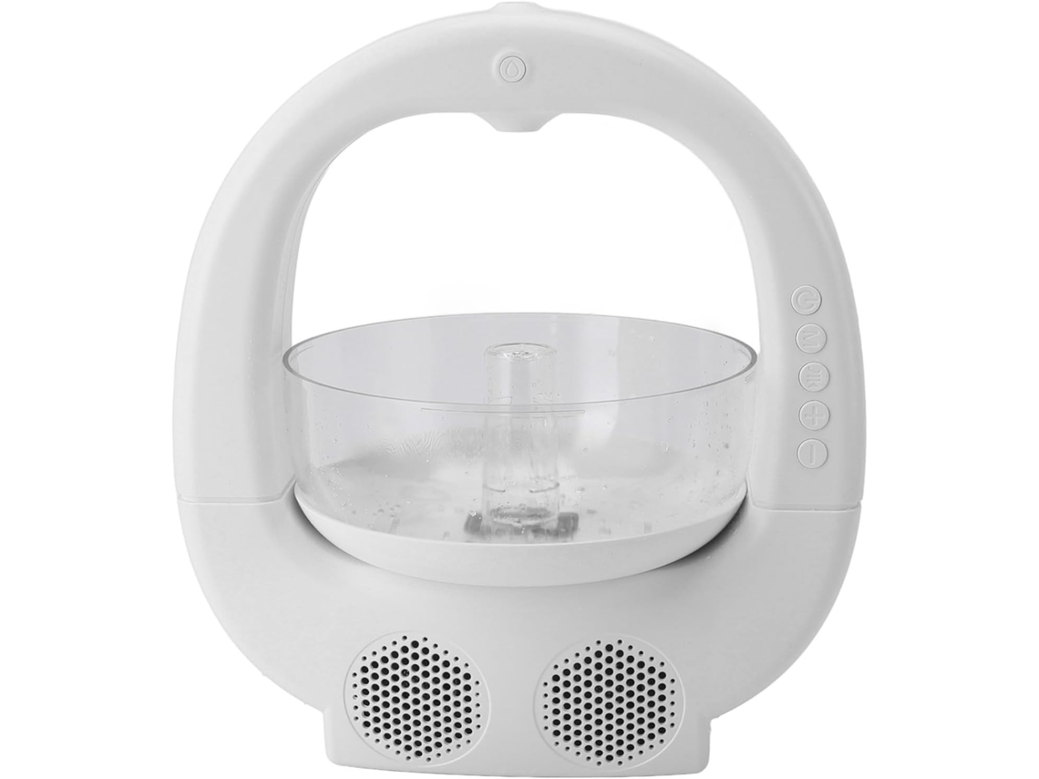 Umidificador De Mesa Com Luz Ambiente Em Formato Gota D'água E Sistema Antigravidade
