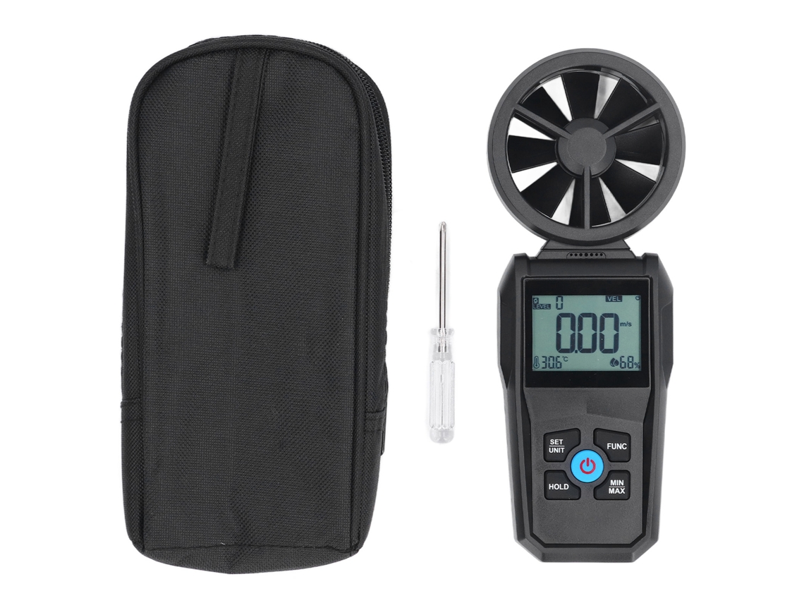 Anemômetro Digital De Precisão Com Medição De Velocidade Do Vento, Temperatura E Umidade