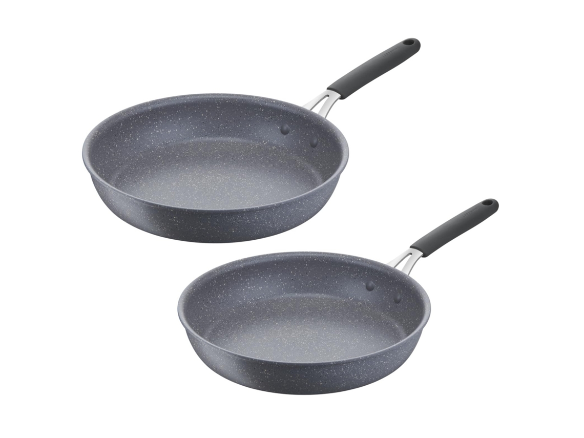 Conjunto De Panelas - Lagostina - Tempra Mineral - Alumínio Mineralis Antiaderente - Todos Os Tipos De Fogão, Incluindo Indução - 24/28 Cm