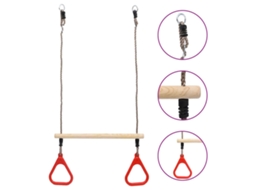 Trapeze Swing Bar With Ring, Trapeze Bars With Rings Vidaxl Multicolor Polietileno
