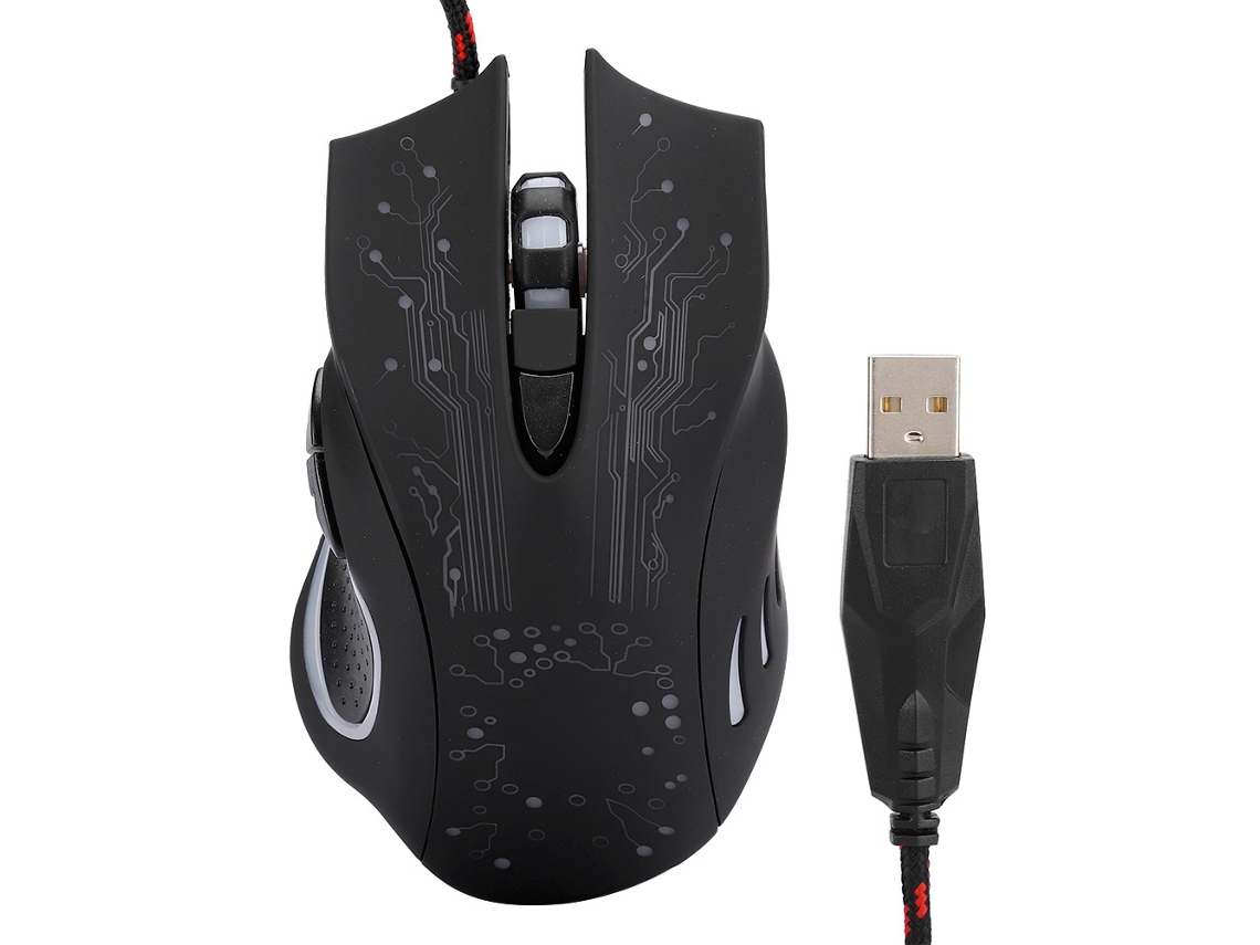 Rato com fio para jogos interface USB design iluminado | LAXISCREED