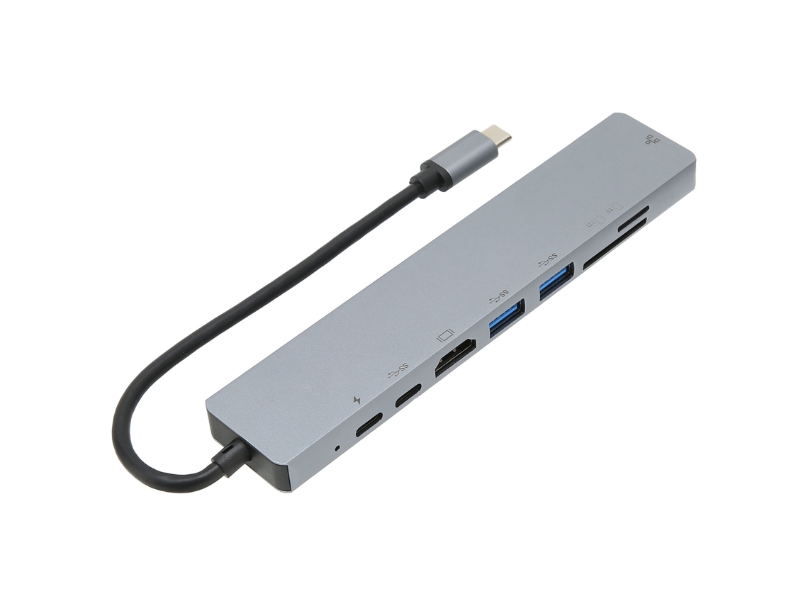 Dock Usb-c 8 Em 1 Multifuncional Tipo C Para Rj45 Usb 3.0 Usb-c Com Interface Multimídia Hd Para Computador Desktop E Laptop.