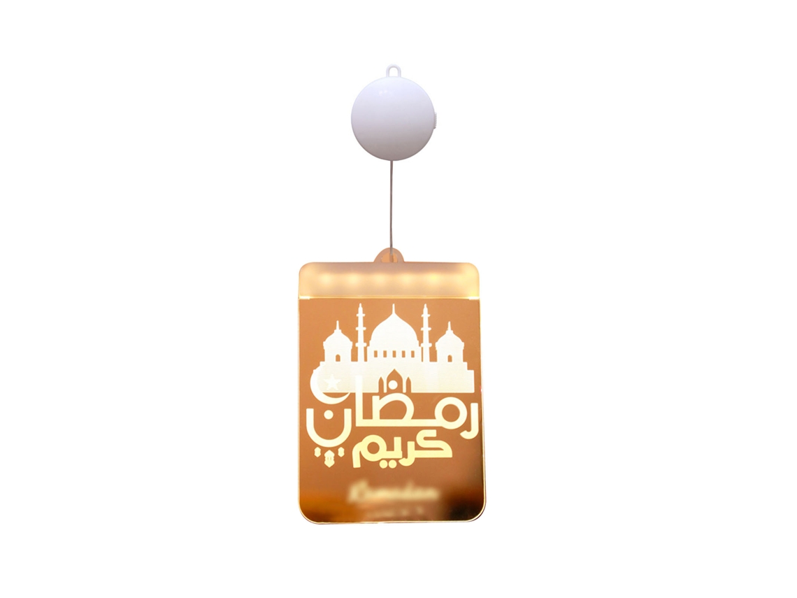 Luminária de pendente round Xingyue Tonghui, luz branca quente, 24cm, decoração Ramadan LAXISCREED