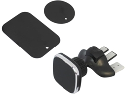 Suporte Para Celular Veicular Com Rotação De 360 Graus E Compatível Com Leitor De Cd.