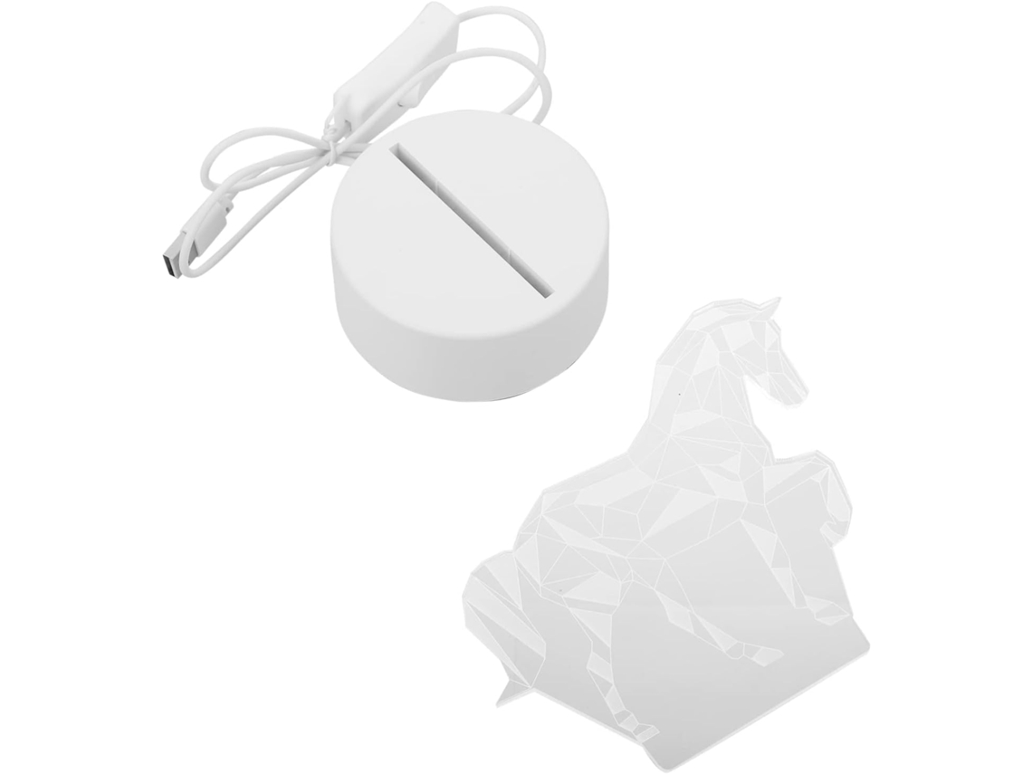 Luminária De Cabeceira Led 3d Homoyoyo Em Acrílico Branco, Luz Noturna