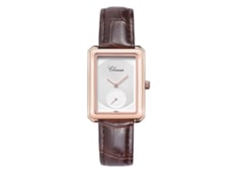 Relógio Feminino Retangular de Pulseira de Liga com Movimento Quartzo Simples e Fashionable para Estudantes