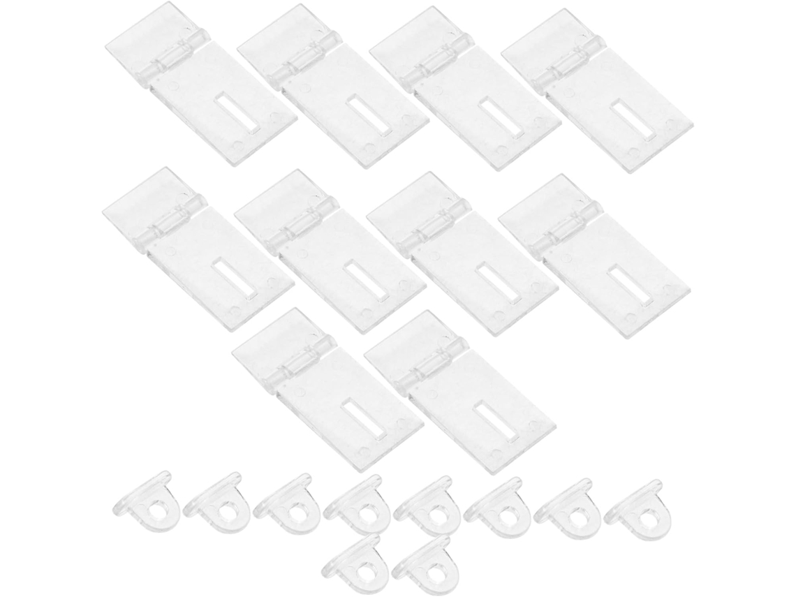 Fivela De Acrílico Transparente Com Fecho Para Caixas E Armários Pequenos, Sem Necessidade De Furar, Fácil De Remover