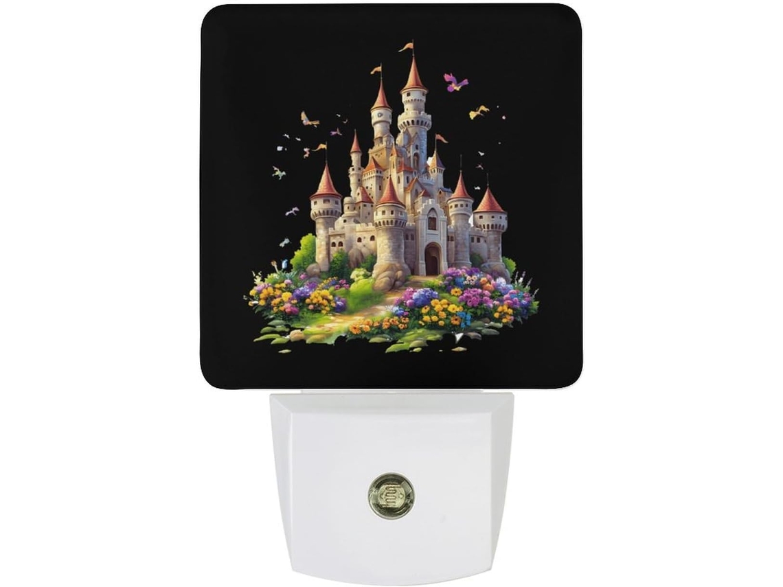 Luminária de parede LED com sensor crepuscular em um famoso castelo na Alemanha.