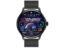 Smartwatch com chamadas Bluetooth, controle de voz, mostradores personalizáveis, previsão do tempo e reprodução de música. Bestvite