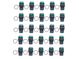 Interruptor Botão Momentâneo Sunflare Bemla1622dsy 25pcs 8 Pinos Luz 24v