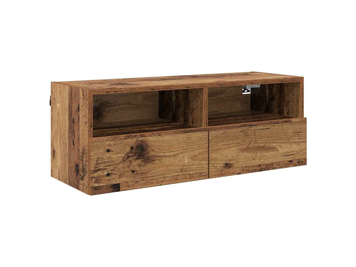 Conjunto 1 Gabinete De Armazenamento De Parede Vidaxl Castanho Derivados De Madeira (80 X 30 X 30 Cm)