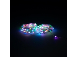 Grinalda de Luzes de Natal 200 Leds multicoloridas rgb com controlo remoto luz de natal interior e exterior ip44