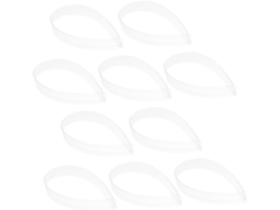 Conjunto de 50 Faixas Elásticas para Camisas, Comprimento Ajustável, Fáceis Usar, em Pvc Branco, Acessórios Pr