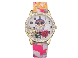 Relógio Feminino Pulseira Pu com Movimento de Quartzo Vansvar (vermelho)