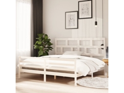 Vidaxl Estrutura De Cama 200x200 Cm Madeira De Pinho Maciça Branco