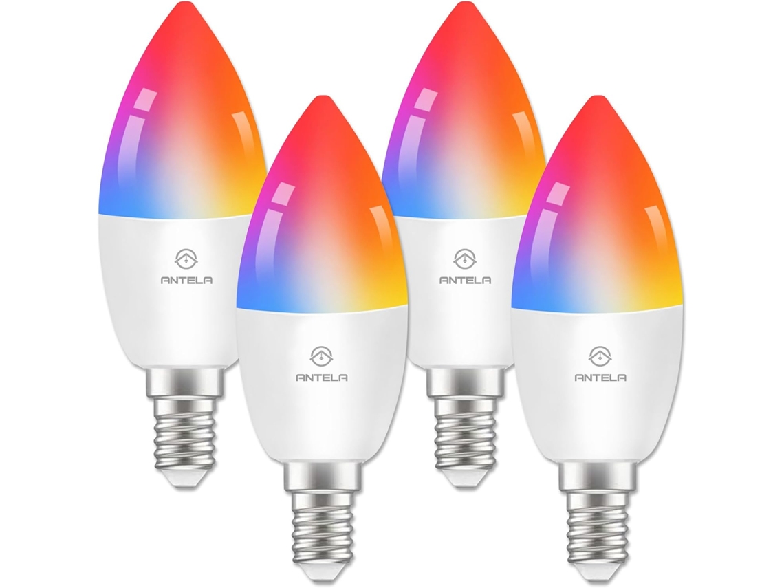 Ampoule Connectée Wifi Led E14 4.5w, 4 Pcs | Compatible Avec Et , App Télécommande, Commande Vocale