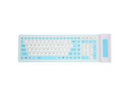 Teclado De Silicone Com 107 Teclas, À Prova Dágua, Poeira, Dobrável, Duas Cores, 2.4g, Sem Fio, Usb, Macio, Silencioso Slowmoose