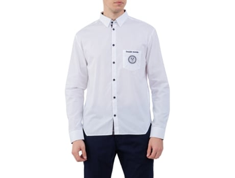 Camisa De Homem Pozostale Marki Lisa Frankie Morello 100 Bawelna Branco (m)
