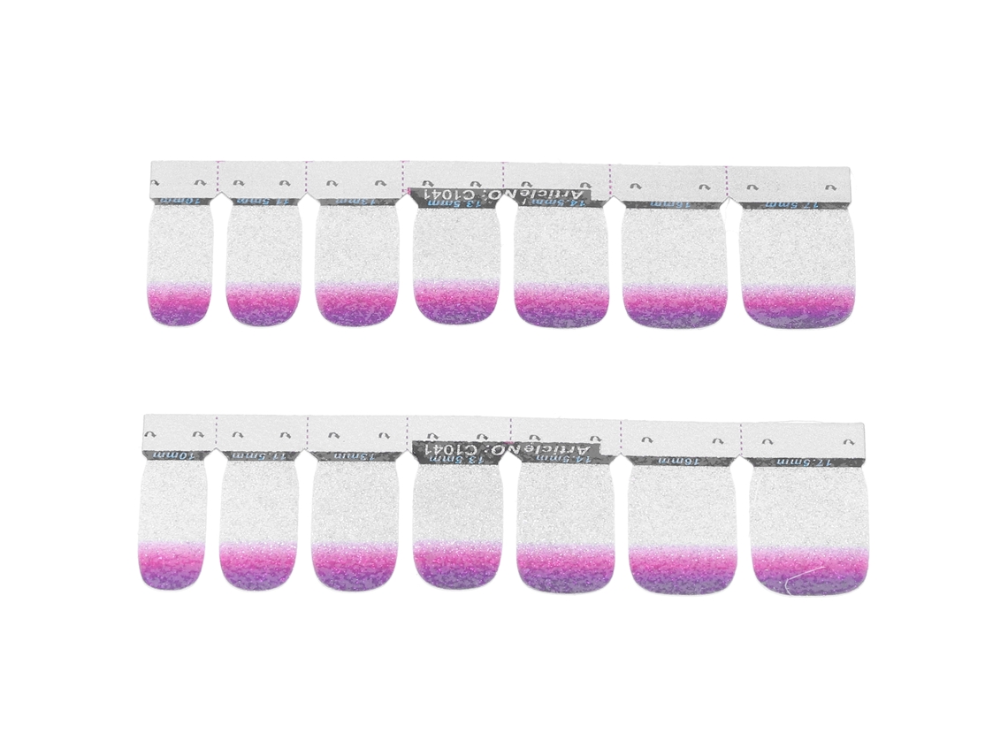 Stickers De Unhas Com Efeito Glitter E Gradiente, Adesivos Autoadesivos, Envoltórios De Unhas Estilosos Para Diy, 14pcs