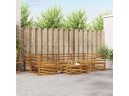 Vidaxl Conjunto De Sofás Para Exterior 7 Pcs Natural