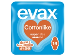 Pensos Higiénicos Cottonlike Super com Abas Evax