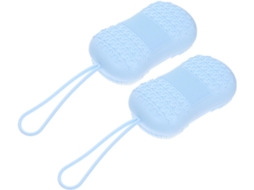 Lurelia Conjunto De 2 Escovas De Silicone Para Duche, Silicone Macio, Dupla Face E Com Argola, Uso Diário Prático