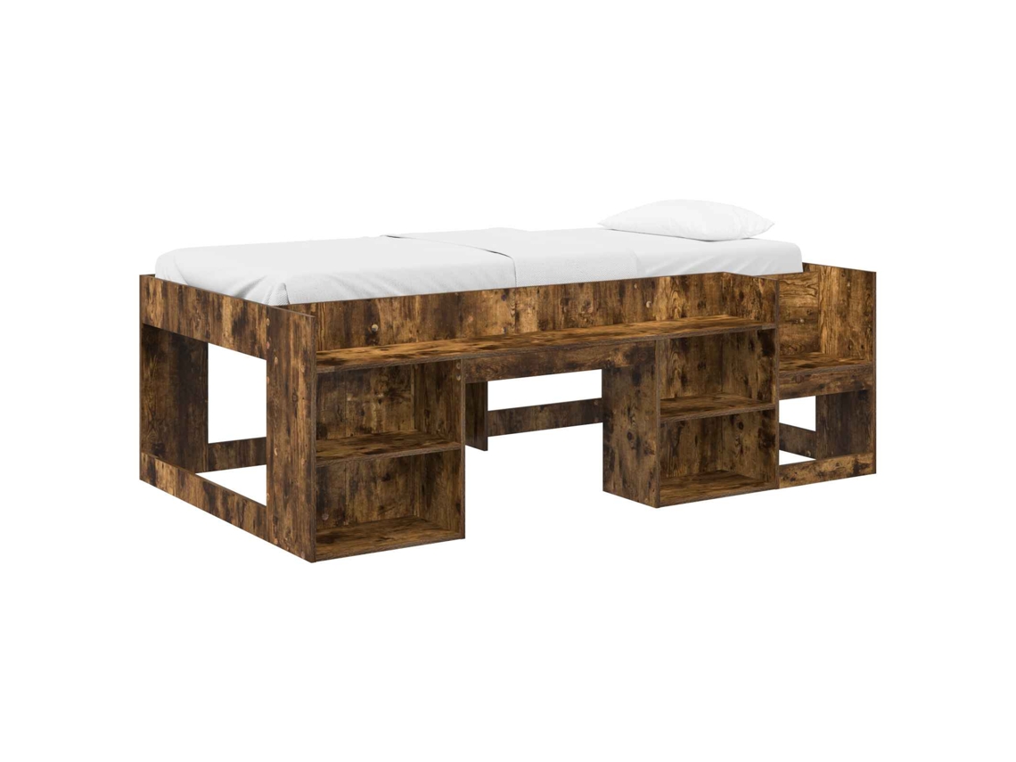 Estrutura de Cama Infantil com Armazenamento Carvalho Fumado MAISON EXCLUSIVE