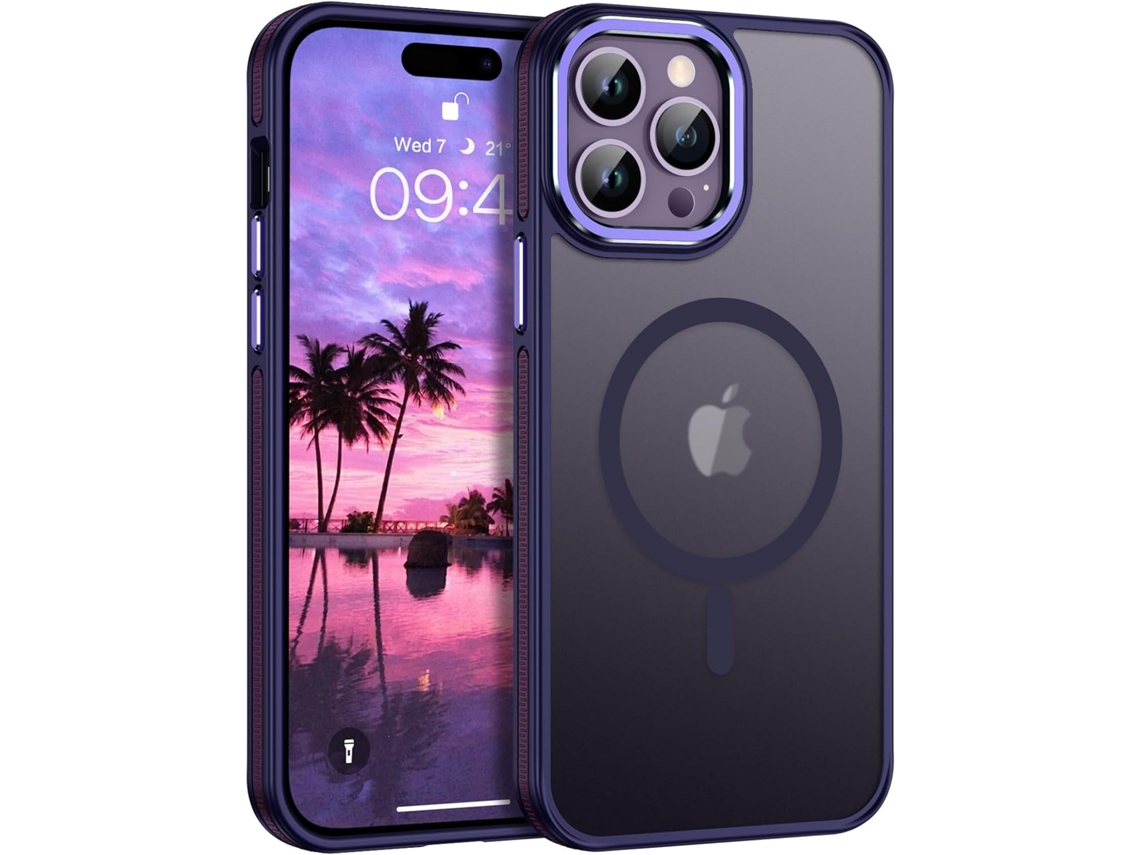 Magnetic Case For Iphone 14 Pro Max With Magsafe, Translucent Matte Back Anti-slip Shockproof Military Grade Drop Protection Cover