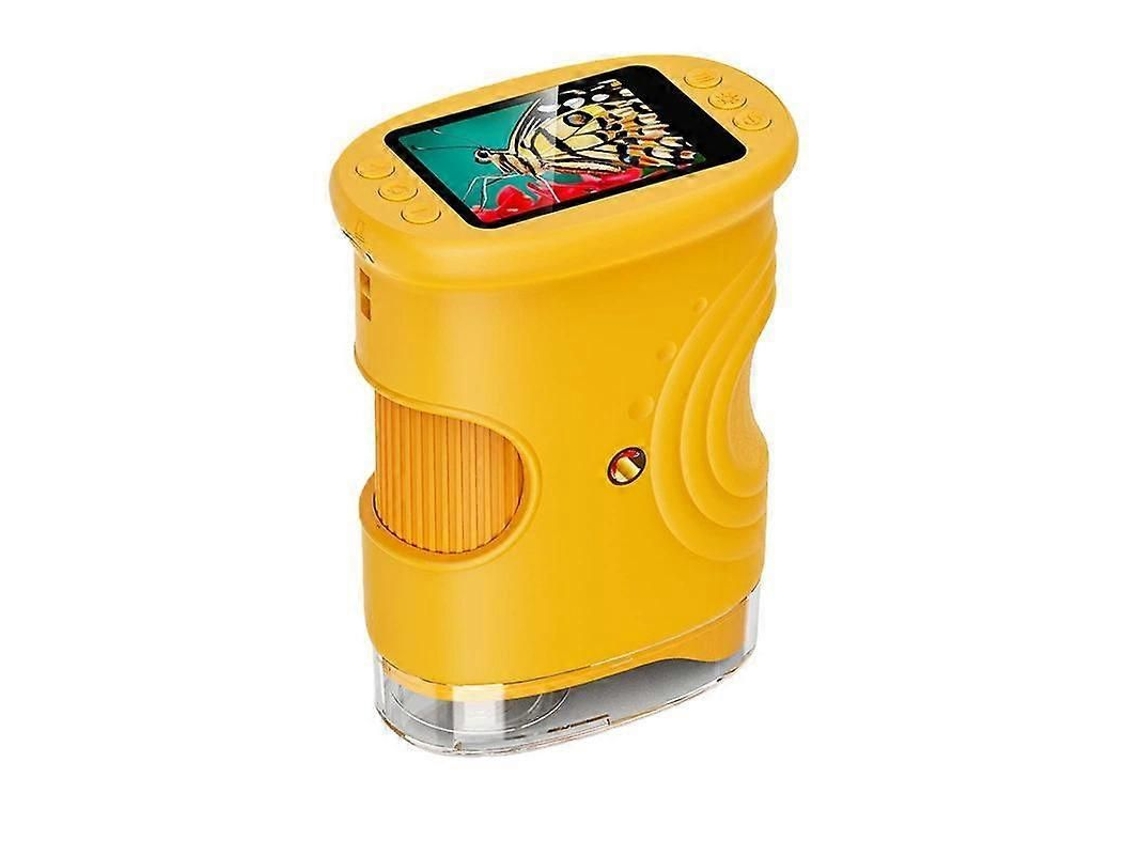 Microscópio Digital Portátil Ips De 2 Polegadas Para Crianças, Com Foco Manual E Luz.