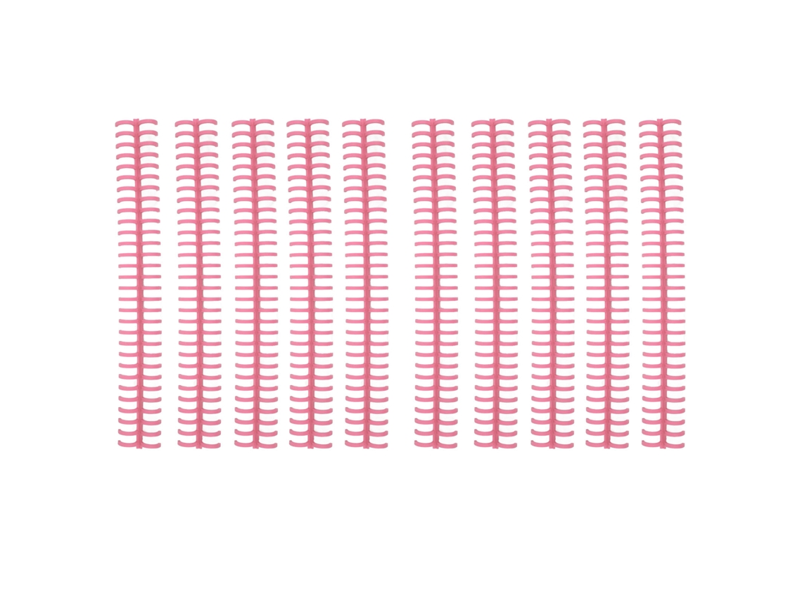 10 Espirais De Encadeamento 30 Buracos 1/2 Polegada Plástico Rosa Para Folhas Soltas