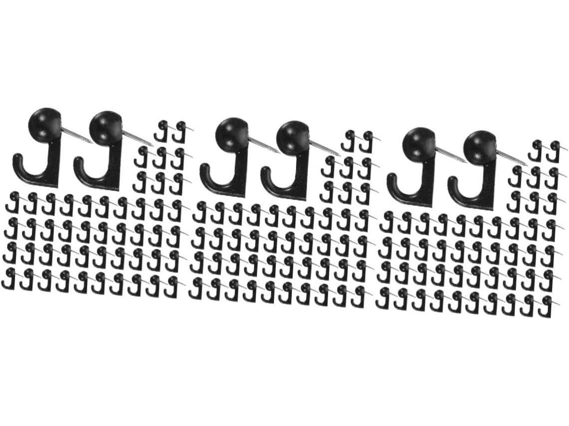 Conjunto Com 3 Ganchos De Aço Para Parede Cortiça