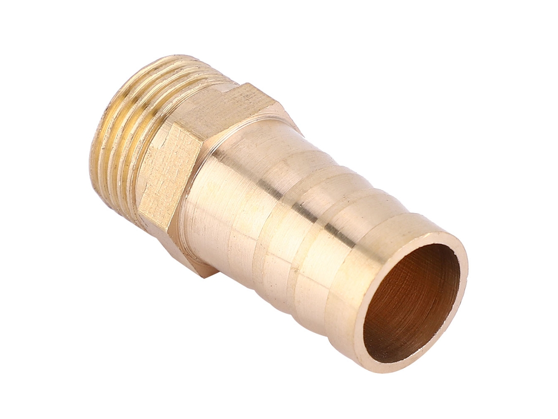 Conector Reto Rosca Macho Latão Bsp 3/8 5pcs