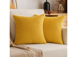 Capa de Almofada de Cordeiro, 40x40cm Amarelo de Palha ZYBLSSBB